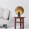 luxury modern round resin interior decoration living room bed side led table lamp