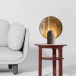 luxury modern round resin interior decoration living room bed side led table lamp